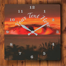 Reloj Cuadrado Ojo del atardecer 2106