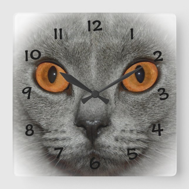 Reloj Cuadrado ojos de gato (Anverso)