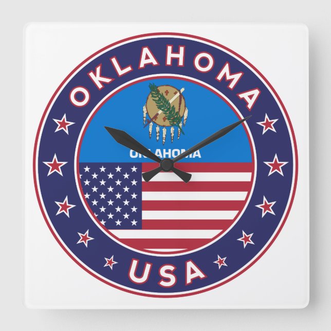 Reloj Cuadrado Oklahoma (Anverso)