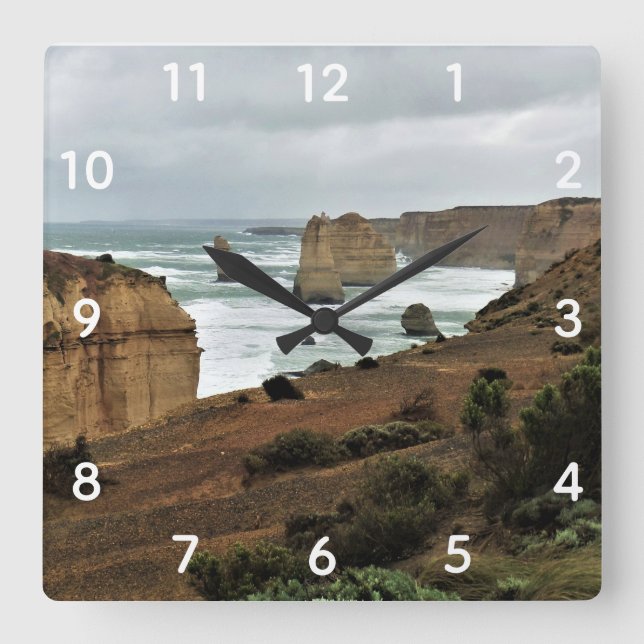 Reloj Cuadrado Olas contra el tiempo - Gran Ruta del Océano (Anverso)