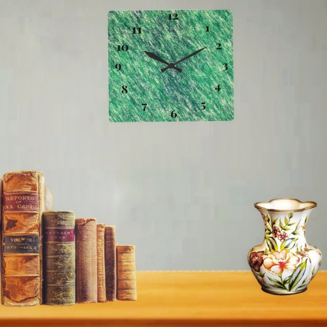 Reloj Cuadrado Olas De Verde (A handsome-looking clock, to match your decor!)