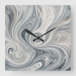 Reloj Cuadrado Olas grises