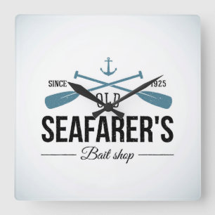 Reloj Cuadrado Old Seafarers Bait Shop