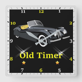 Reloj Cuadrado Old Timer Jaguar Wall Clock