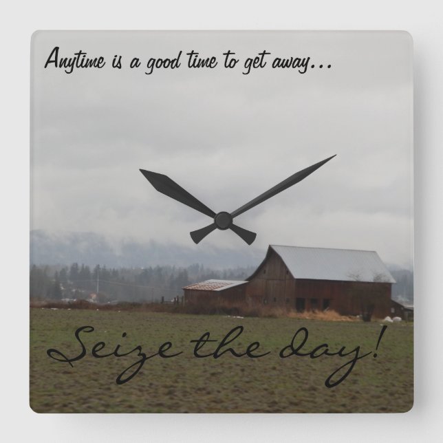 Reloj Cuadrado Ole Washington Barn Clock (Anverso)