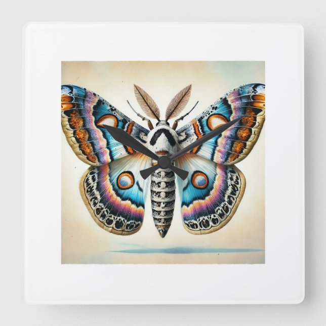 Reloj Cuadrado Olethreutid moth 200724IREF210 - Watercolor (Anverso)