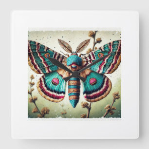 Reloj Cuadrado Olethreutid Moth 290824IREF225 - Watercolor