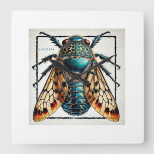 Reloj Cuadrado Oligoclada Insect 010824IREF225 - Watercolor