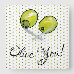 Reloj Cuadrado Oliva