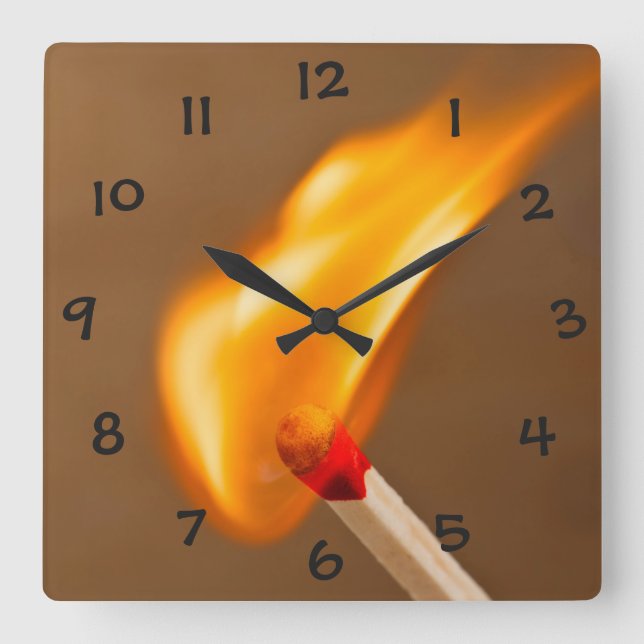 Reloj Cuadrado One Flame of Fire (Anverso)