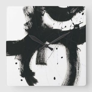 Reloj Cuadrado Onyx Gesture - Black Paint Strokes