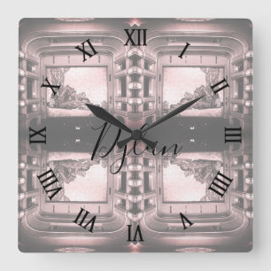 Reloj Cuadrado Ópera Staatsoper de Viena Austria vintage interior
