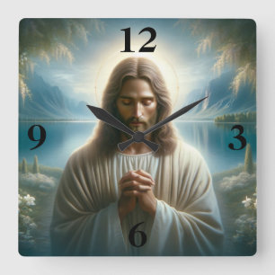 Reloj Cuadrado Oración de Jesús