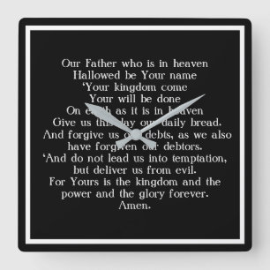 Reloj Cuadrado Oración del Señor