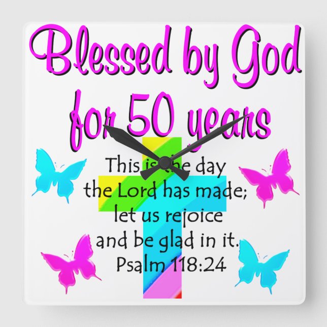 RELOJ CUADRADO ORADOR DE 50 AÑOS (Anverso)