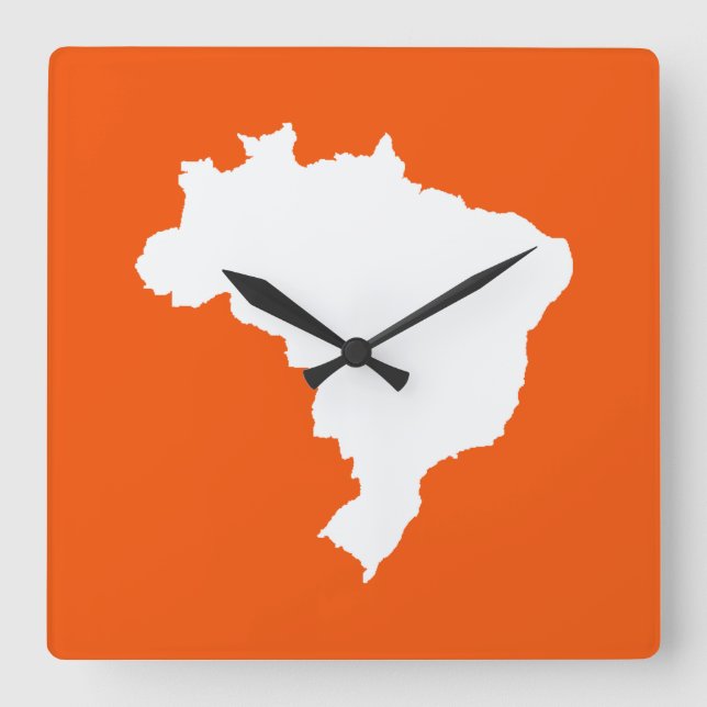 Reloj Cuadrado Orange Festive Brazil at Emporio Moffa (Anverso)