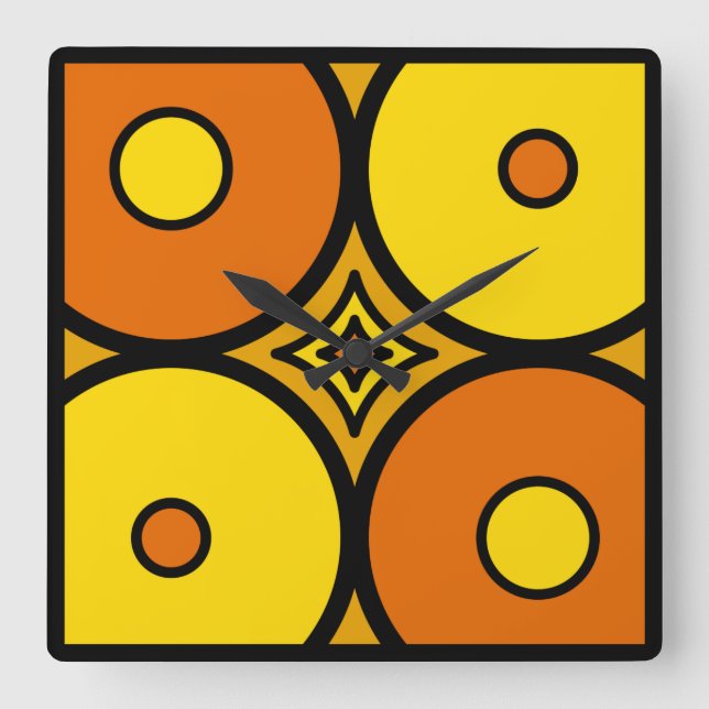 Reloj Cuadrado Orange & Lemon (Anverso)