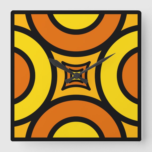 Reloj Cuadrado Orange & Lemon (Anverso)