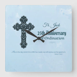 Reloj Cuadrado Orden de Año de Aniversario y Nombre Personalizado