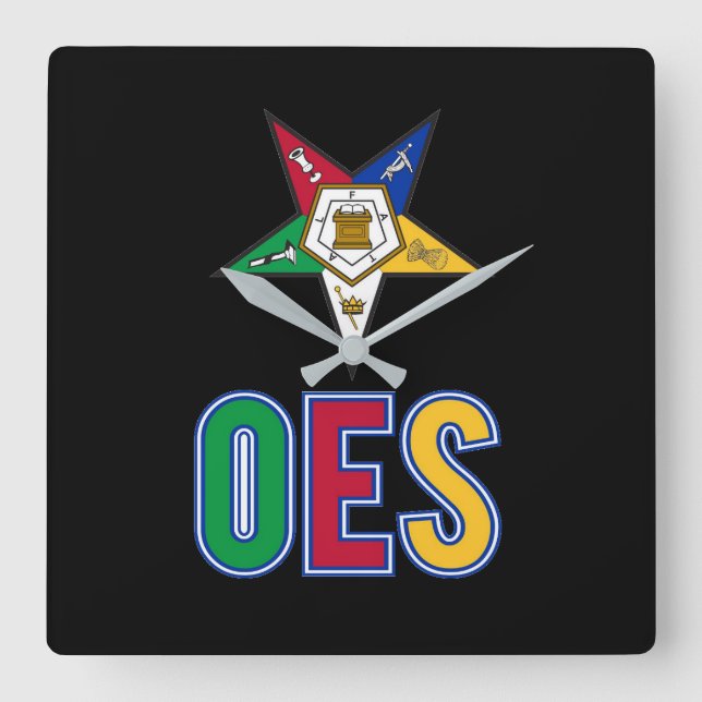 Reloj Cuadrado Orden De Estrella Del Este (Anverso)