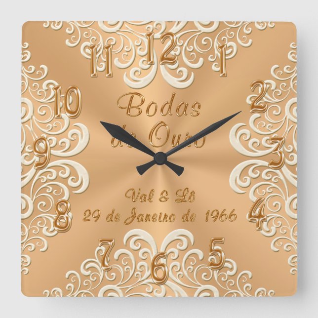 Reloj Cuadrado Órdenes Especiales Bloques del 50° Aniversario (Anverso)