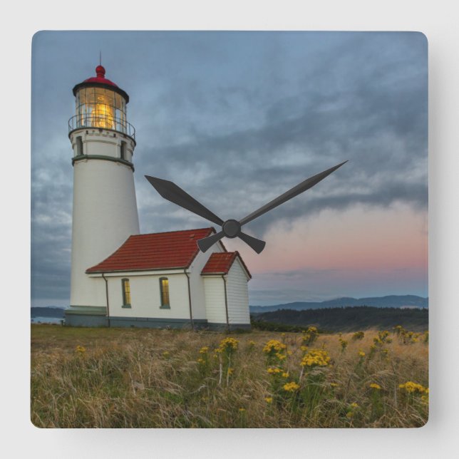 Reloj Cuadrado Oregon's oldest lighthouse at Cape Blanco State (Anverso)