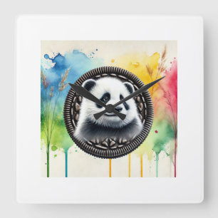 Reloj Cuadrado Oreo animal 300924AREF129 - Watercolor