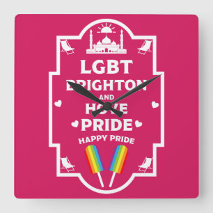 Reloj Cuadrado Orgullo Gay Brighton