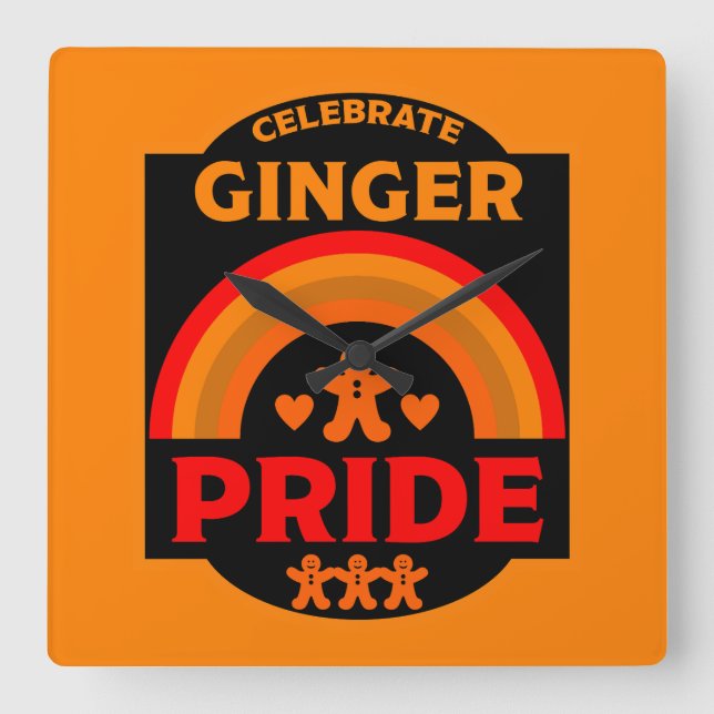 Reloj Cuadrado Orgullo Ginger Haired (Anverso)