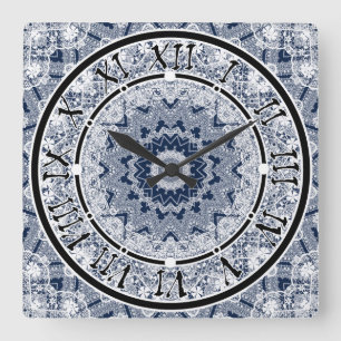 Reloj Cuadrado Ornamento de encaje