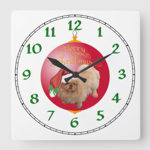 Reloj Cuadrado Ornamento de Navidad Pekín