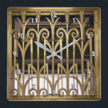 Reloj Cuadrado Oro Art Deco<br><div class="desc">Oro Art Deco</div>