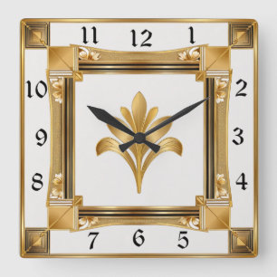 Reloj Cuadrado Oro Art Deco