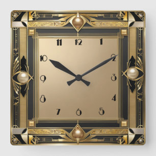 Reloj Cuadrado Oro Art Deco