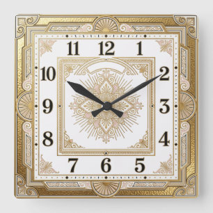 Reloj Cuadrado Oro Art Déco