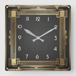 Reloj Cuadrado Oro Art Deco