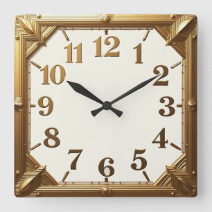 Reloj Cuadrado Oro Art Deco