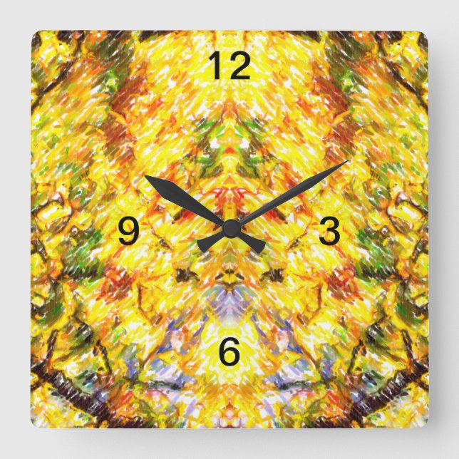 Reloj Cuadrado Oro otoño (Anverso)