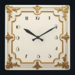 Reloj Cuadrado Oro y blanco Art Deco<br><div class="desc">Gran diseño de reloj. Te encantará como a otros. Tenga la libertad de usar este diseño para otro producto que desee o para el personalizar y agregue su texto. Sígueme por más. Gracias. Que tengas un buen día.</div>