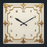 Reloj Cuadrado Oro y blanco Art Deco<br><div class="desc">Gran diseño de reloj. Te encantará como a otros. Tenga la libertad de usar este diseño para otro producto que desee o para el personalizar y agregue su texto. Sígueme por más. Gracias. Que tengas un buen día.</div>