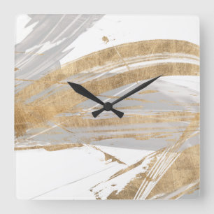 Reloj Cuadrado Oro y gris