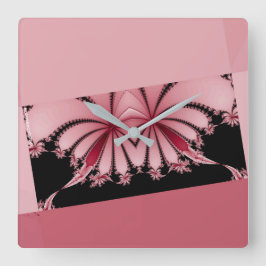 Reloj Cuadrado Orquídea de Jardín Fractal