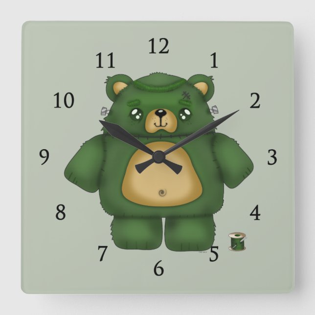 Reloj Cuadrado Oso de Frankenstein (Anverso)