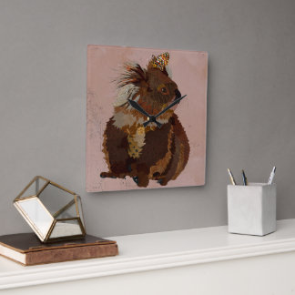 RELOJ CUADRADO OSO DE KOALA Y MARIPOSA