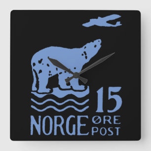 Reloj Cuadrado Oso Polar Noruego De 1925