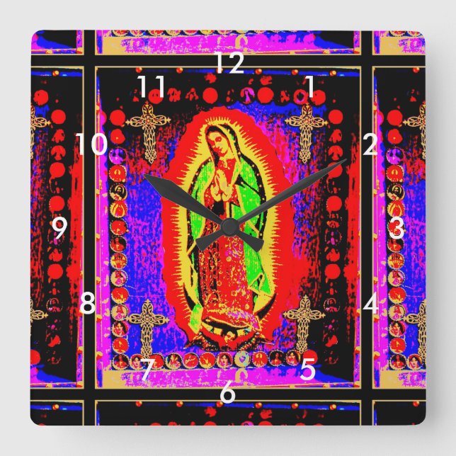 Reloj Cuadrado Our Lady Of Guadalupe (Anverso)