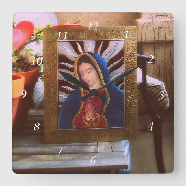 Reloj Cuadrado Our Lady Of Guadalupe (Anverso)