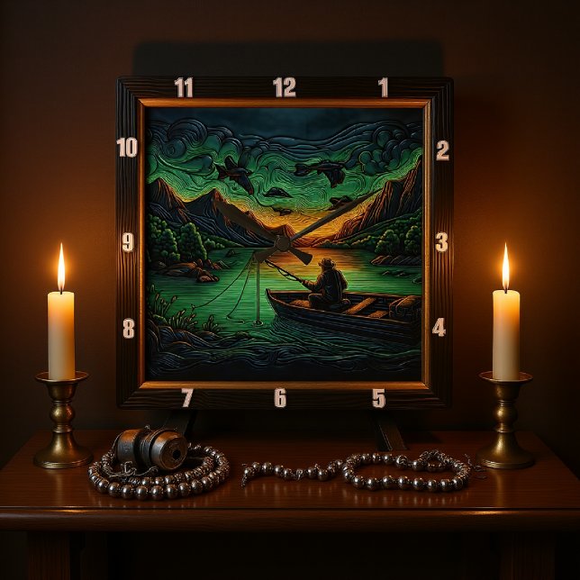 Reloj Cuadrado Outdoorsman con herramientas (Subido por el creador)