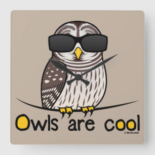 Reloj Cuadrado Owls are cool