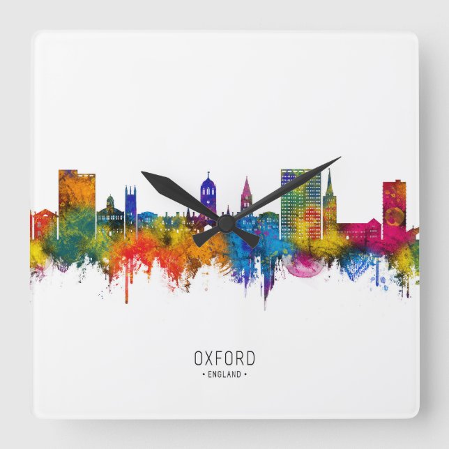 Reloj Cuadrado Oxford England Skyline (Anverso)